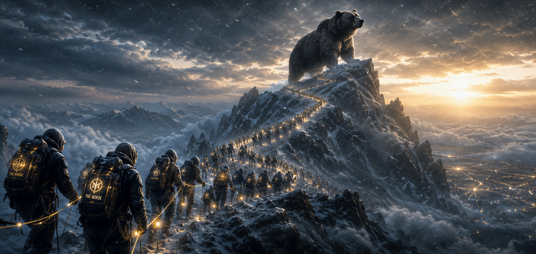 The Horde climbing